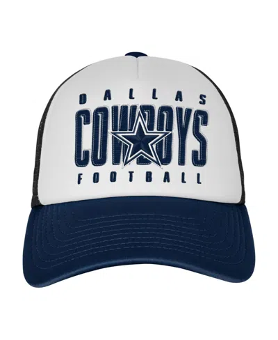 Outerstuff Essentials Trucker Dallas Cowboys Mesh Panel Adjustable Hat In Blue