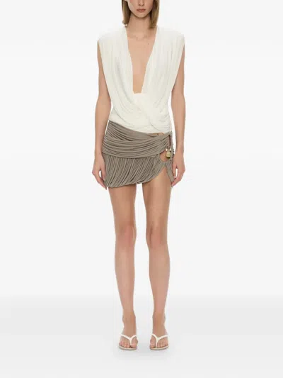 Christopher Esber Ripple Drape Top In White