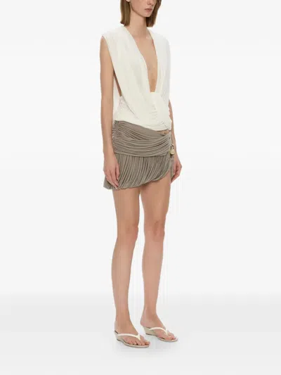 Christopher Esber Ripple Drape Top In White