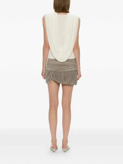 Christopher Esber Ripple Drape Top In White