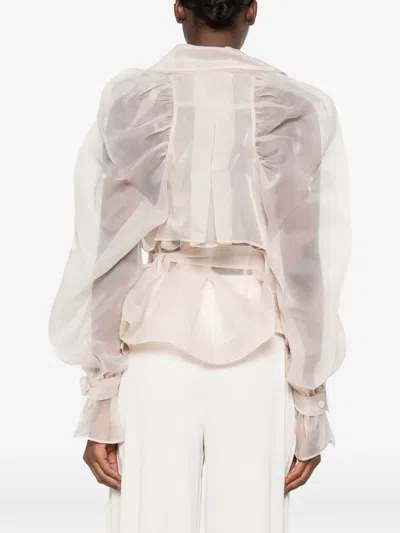 Aje Renew Double-breasted Jacket In Neutral