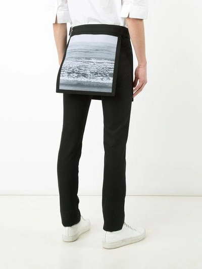 Shop Raf Simons X Robert Mapplethorpe Waves Overlay Skinny Trousers In Black