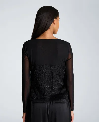 Kenneth Cole Long Sleeve Pullover In Black