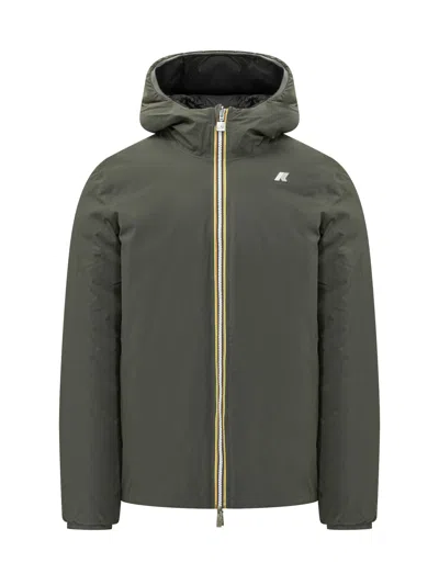 K-way Thermo Double Zip-front Down Jacket In Green