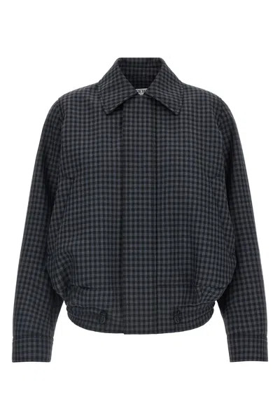 Loewe Gingham-check Jacket In Multi