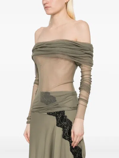 Christopher Esber Veiled Top In Green