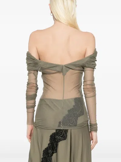 Christopher Esber Veiled Top In Green