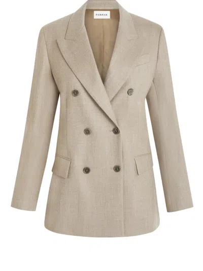 P.a.r.o.s.h Double-breasted Blazer In Neutral