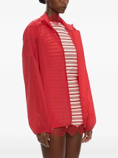Christopher Esber Dannie Bomber Jacket In Red