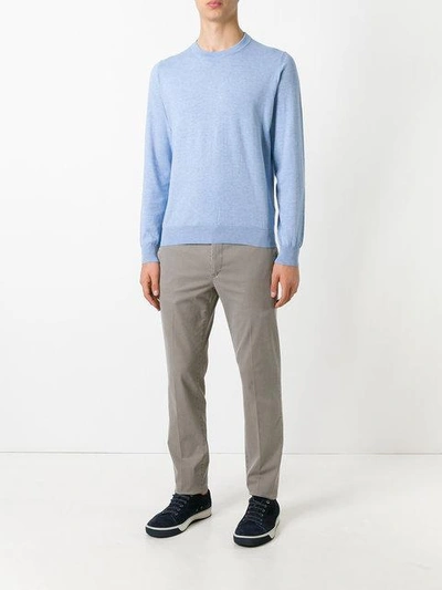 Pt01 Slim Fit Chino Trousers In Neutrals