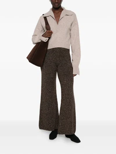 Ely Ely Spread-collar Sweater In Neutral