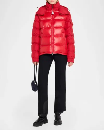 Moncler Maya Jacket Quilted Nylon Down Jacket In Red