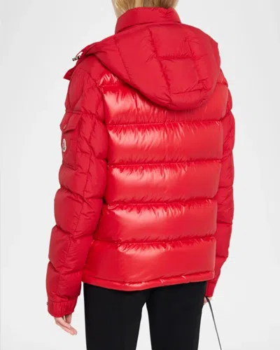 Moncler Maya Jacket Quilted Nylon Down Jacket In Red