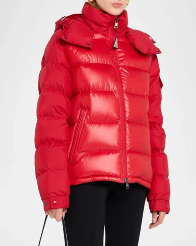 Moncler Maya Jacket Quilted Nylon Down Jacket In Red