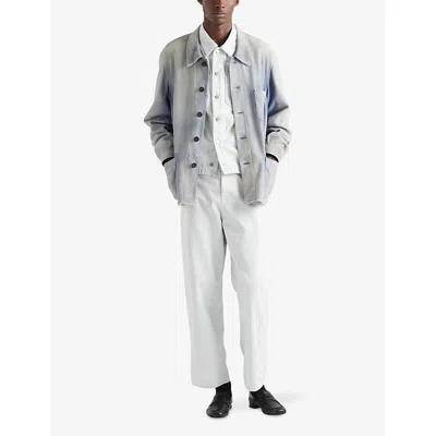 Prada Suede Caban Jacket In Multi