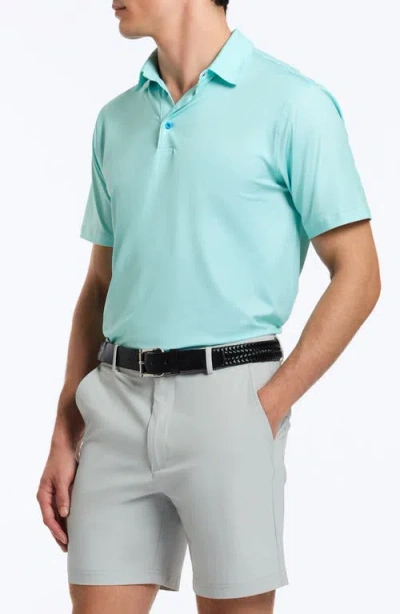 Robert Graham Hyde Solid Performance Polo In Blue