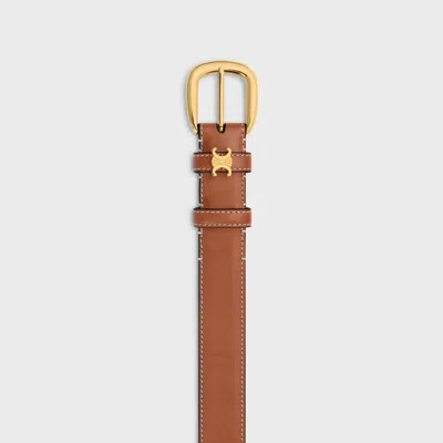 Celine Leather Belt In Brown
