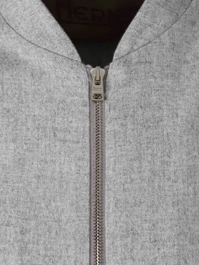 Herno Zip-up Drawstring Jacket In Gray