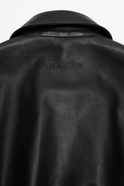 Acne Studios Logo-debossed Cropped Jacket In Black