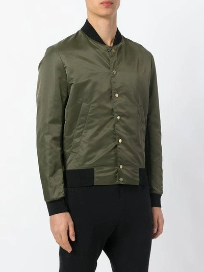 Shop Kenzo Lyrics Bomber Jacket - Green