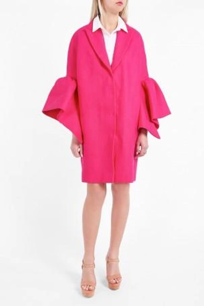 Shop Delpozo Frill Sleeve Coat