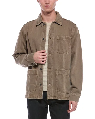 Faherty Button-down Patch-pocket Jacket In Brown