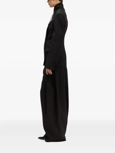 Giuseppe Di Morabito Double-breasted High-neck Blazer In Black