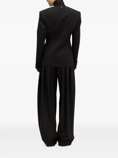 Giuseppe Di Morabito Double-breasted High-neck Blazer In Black