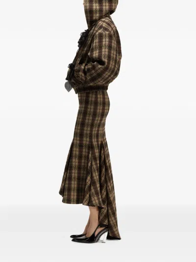 Giuseppe Di Morabito Check-pattern Jacket In Brown