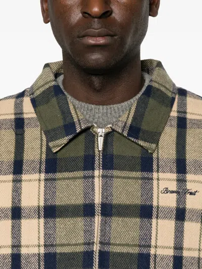 Bram's Fruit Check-pattern Zip-up Jacket In Multi