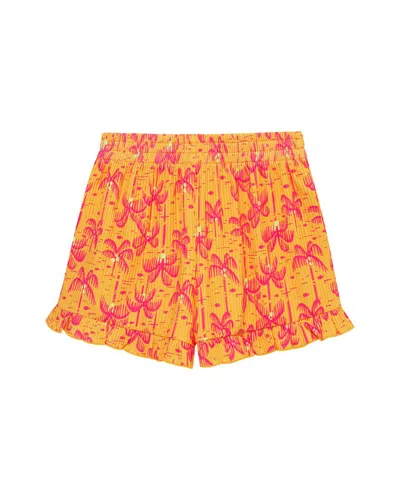 Peek Palm Trees Pull-on Short In Orange