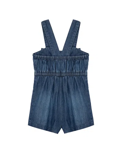 Habitual Bow Front Romper In Blue