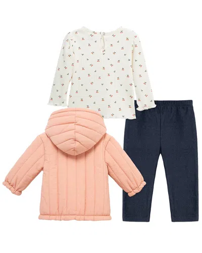Little Me 3pc Cherry Jacket Set In Multi
