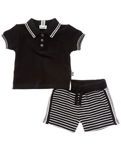 Splendid 2pc Bennett Stripe Short Set In Black