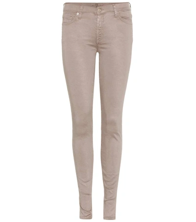 7 For All Mankind Skinny Jeans In Grey