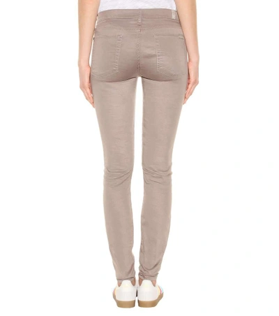Shop 7 For All Mankind Skinny Jeans In Grey