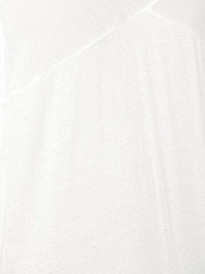 Shop Julius Semi-sheer Elongated Sleeveless T-shirt In White