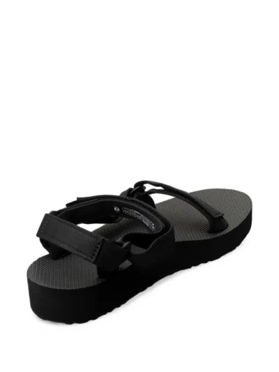 Teva Touch-strap Platform Sandals In Black