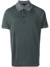 LANVIN striped trim polo shirt,DRYCLEANONLY