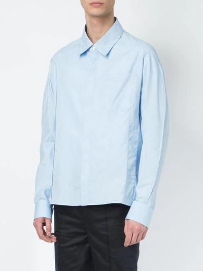 Shop Lanvin Long Sleeve Shirt - Blue
