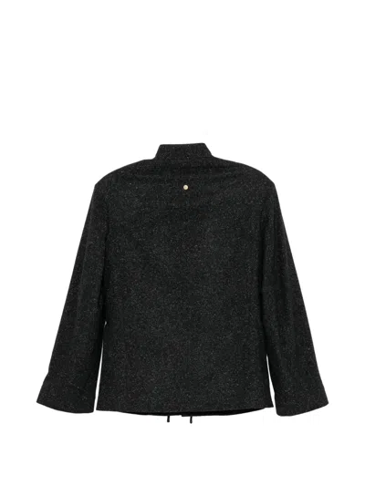 Samuel Gui Yang Frog-fastening Drawstring Jacket In Black