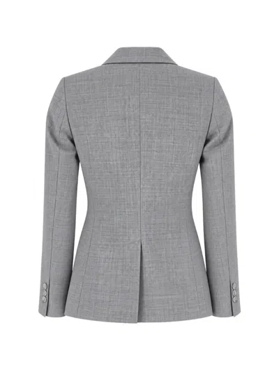 Post Scriptum Single-breasted Peak-lapel Blazer In Gray