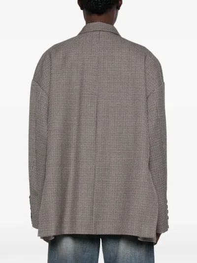 Nine In The Morning Houndstooth-pattern Oversized Jacket In Multi