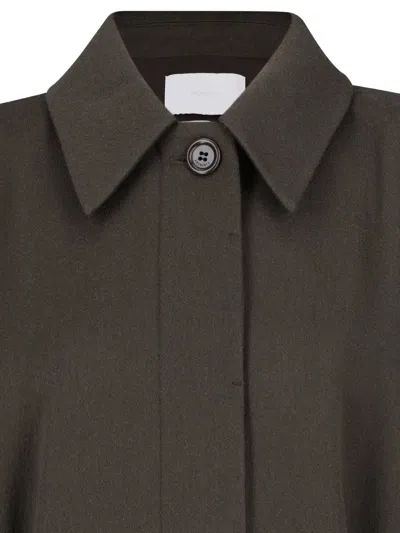 Amomento Belted Wool Jacket In Brown