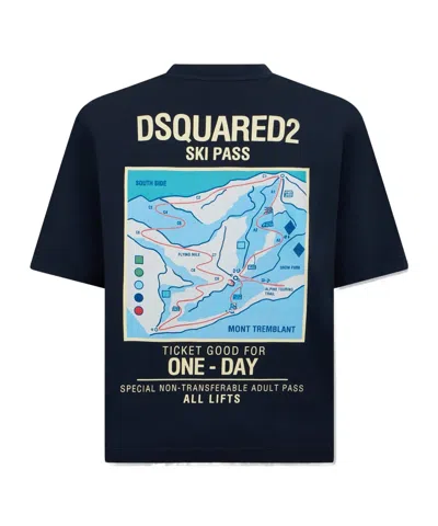 Dsquared2 Logo-print T-shirt In Blue