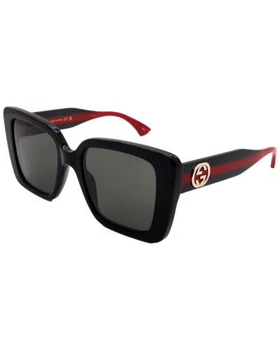 Gucci Rectangular Sunglasses In Black