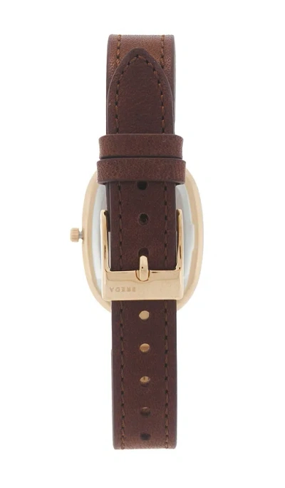 Breda Jane Leather Watch In Brown