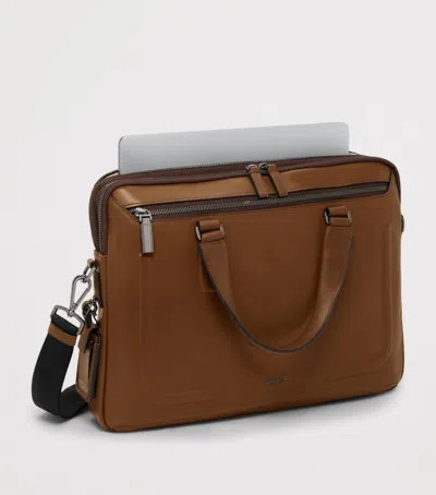Tumi Leather Harrison Briefcase In Brown