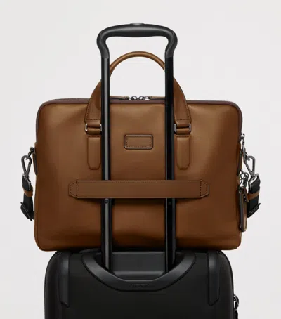 Tumi Leather Harrison Briefcase In Brown