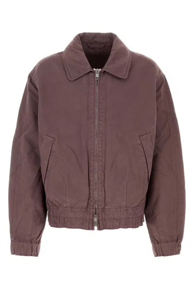 Our Legacy Cotton-linen Blend Overshirt Jacket In Purple